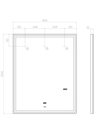Зеркало VIGO Roberta z.ROB.80.Luxe, 80 см, артикул z.ROB.80.Luxe