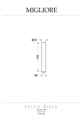 FORTIS Ручной душ, латунь, черный матовый, артикул 30470