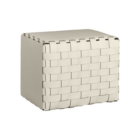 ADJ Пуф, 35x35xH40 см., цвет: панна котта/белый, артикул 1070.16/10