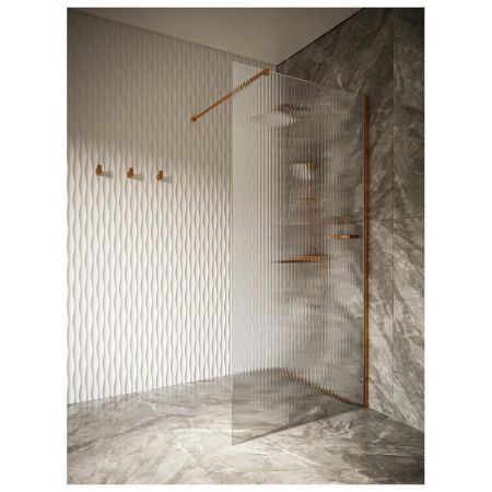 Душевая перегородка Knotlor WI100CG1RB 100х200, бронза