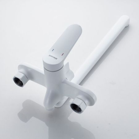 Смеситель для ванны Shevanik S4322C, белый