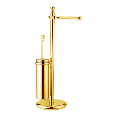 CISAL Arcana Напольная стойка с ершиком и держателем т/б, цвет золото