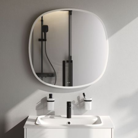 M8FMOX0801WGS Зеркало универсальное с контурной LED-подсветкой, ИК- сенсором, квадрат, 80 см, артикул M8FMOX0801WGS