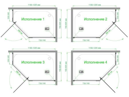 Душевой уголок Royal Bath RB 1280TR-T-BL  80х120х200 (прозрачное), артикул RB1280TR-T-BL