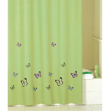 Штора для ванны Iddis Butterfly 200x200 Зеленая