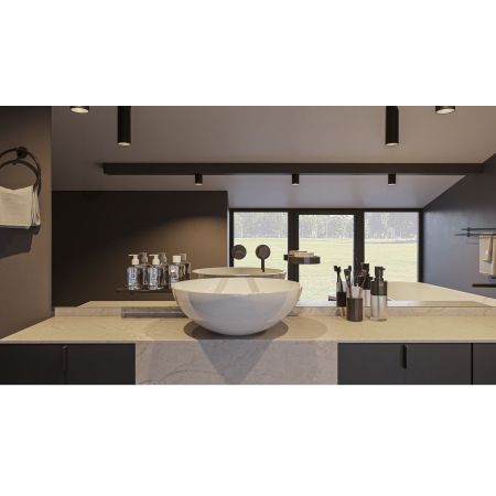 Умывальник WHITECROSS Cornelian D=43 (белый глянец) иск. камень, артикул 0714.043043.100