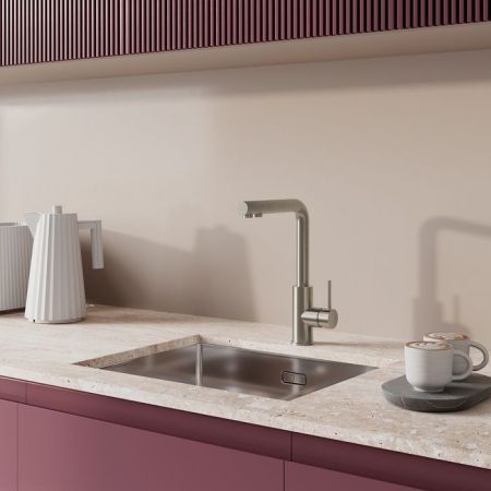 Смеситель IDDIS для кухни с фильтром сталь Rule (RULSTLFi05), артикул RULSTLFi05