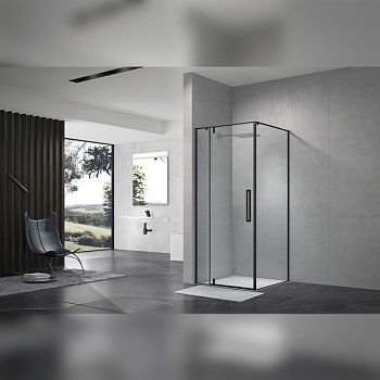 Душевой уголок Terminus Альба квадрат 90х90х220, черный