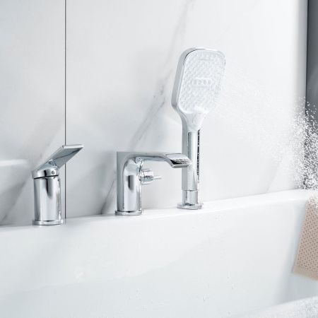 Смеситель на борт ванны Shevanik S4112, хром