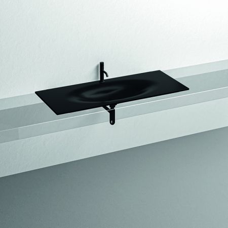 KERASAN SHAPE Раковина 1220х520 мм., встраиваемая, с 1 отверстием для смесителя, цвет черный матовый, артикул 548031*1
