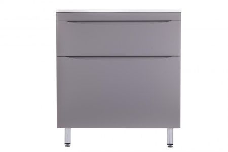 Тумба напольная "Бергамо мини 90" (2 ящ.) Люкс антискрейтч серый, PLUS, артикул СС-00002362