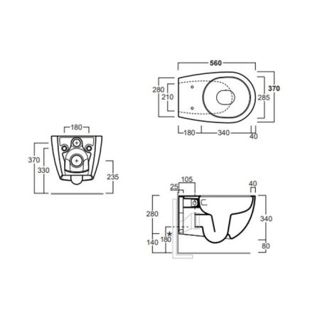 SIMAS Комплект крепежей для подвесного унитаза/биде, артикул F85