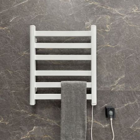 Полотенцесушитель электрический Fixsen BASIC 600х500 FX-7400W, белый, артикул FX-7400W