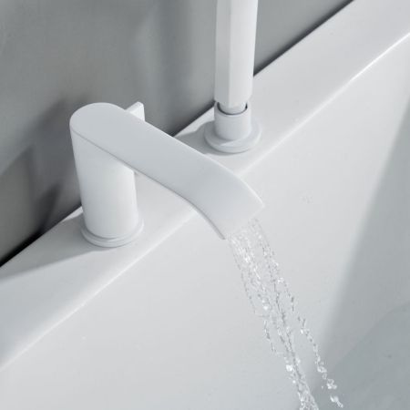 Смеситель на борт ванны Shevanik S4112C, белый