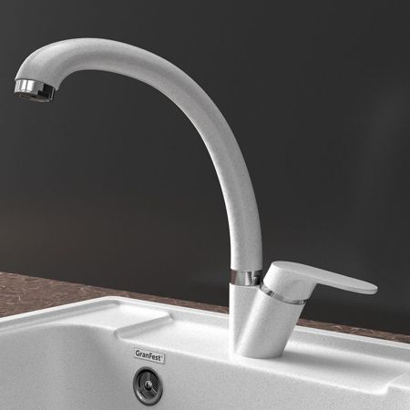 Смеситель для кухни GranFest Z-3323, серый