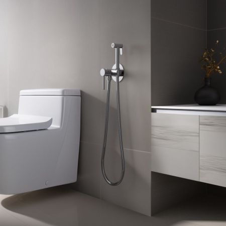 Смеситель встроенный с гигиеническим душем Timo Saona хром (2338/00SM), артикул 2338/00SM