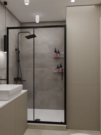 Душевая система Knotlor KN-23/GM, вороненая сталь, артикул KN-23/GM