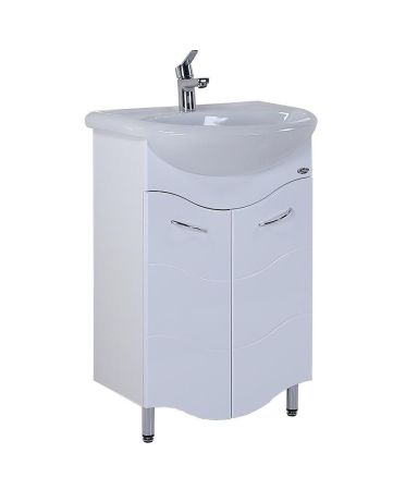 Тумба Onika Лайн 55 напольная, белая (ум. Уют 55), артикул 105524