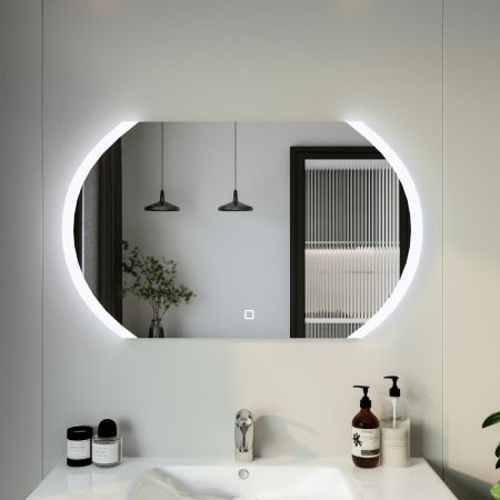 Зеркало Бриклаер Вега/Мальта 100 овал сенсор на зеркале, артикул 4627125415609