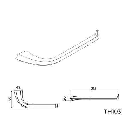 Полотенцедержатель Knotlor TH103BL, черный, артикул TH103BL