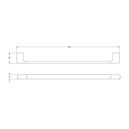 Полотенцедержатель BELZ B90601, хром
