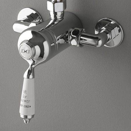 Devon Cмеситель универсальный д/скрытого и наружнего монтажа, с ручкой белой, цвет: хром, артикул MARD72CR