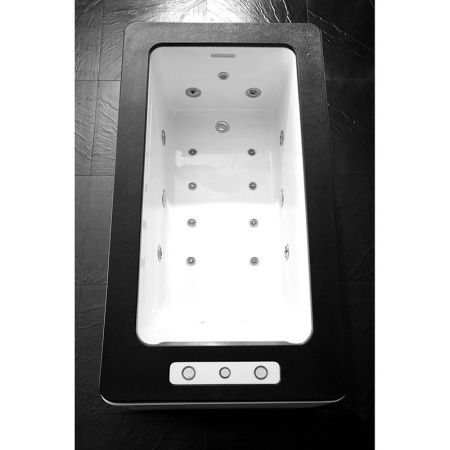 Акриловая ванна Gemy G9253 Black 170х90 с гидромассажем