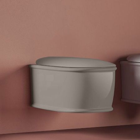 Artceram ATELIER Унитаз подвесной, 52х37см, безободковый, с крепежом, цвет: marrone tortora