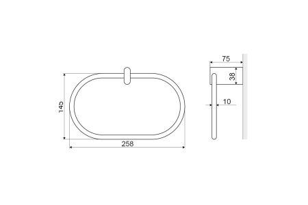 Полотенцедержатель EXCELLENT Kobo (хром), артикул DOEX.1709CR