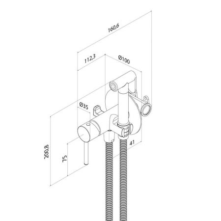 Встраиваемый смеситель с гигиеническим душем IDDIS Axes хром глянцевый (005SBR0i08), артикул 005SBR0i08