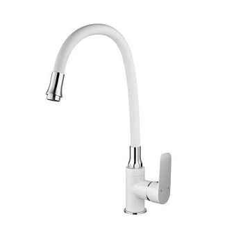 Смеситель для кухни с гибким изливом FASHUN A4082-8, белый