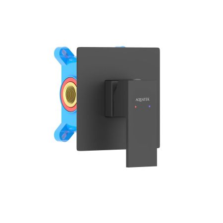 Смеситель для душа (внешняя и скрытая часть) AQUATEK, матовый черный AQ1666MB ЛИБРА, артикул AQ1666MB