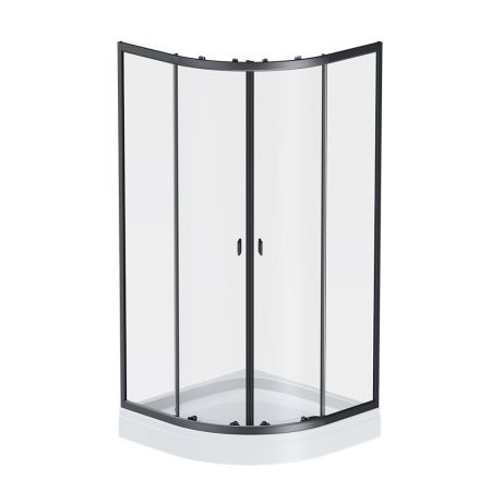 W88E-205-090BT64 X-Joy Twin Slide,  Душевое ограждение c поддоном, 90x90, профиль черный, артикул W88E-205-090BT64