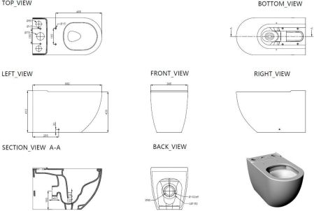 Чаша напольного унитаза Allen Brau Priority Tornado 4.31006.20 белый глянец