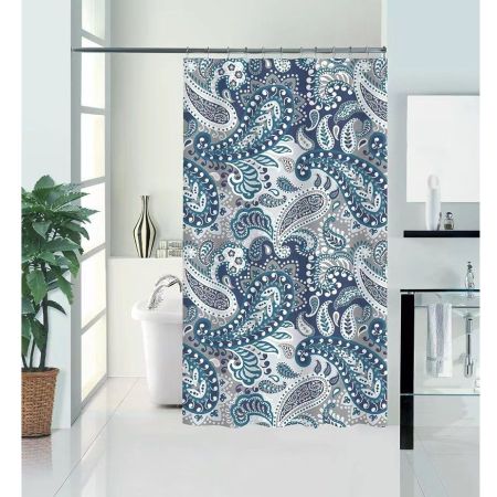 Штора для ванной комнаты Savol S-ZJB1820A, узор, артикул S-ZJB1820A