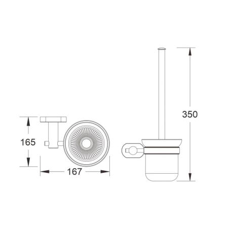 Ершик для унитаза Shevanik SG5100H, черный