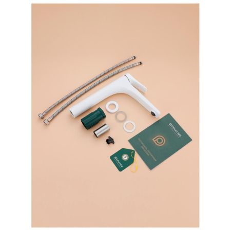 Смеситель для раковины высокий Splenka S54.15.08, белый