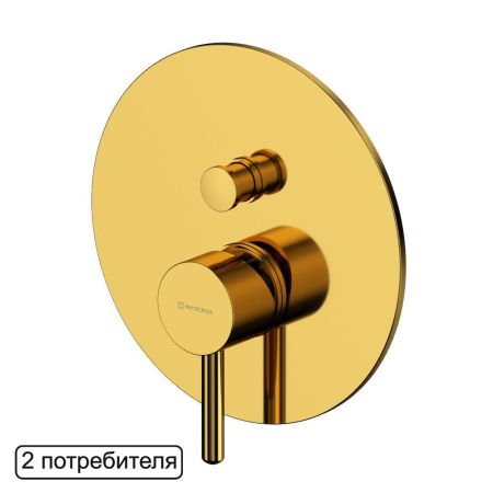 Смеситель для душа скрытого монтажа WHITECROSS Y Y1235GL (золото), артикул Y1235GL