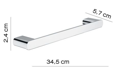 Gedy Azzorre, полотенцедержатель, длина 34.5 см, цвет хром, артикул A121/30(13)
