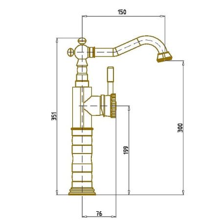 Смеситель для раковины Bronze de Luxe Windsor 21888K Бронза