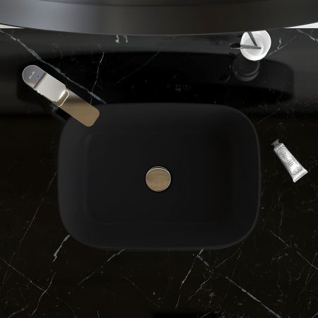 M8FWCC10450BM Func Раковина накладная, прямоугольник, 45 см, цвет черный матовый, артикул M8FWCC10450BM