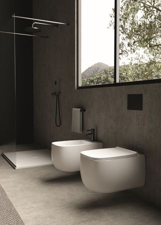 Alice Nur, подвесной безободковый унитаз c крепежом fix10, 57x38 см, цвет белый глянцевый, артикул 33120101