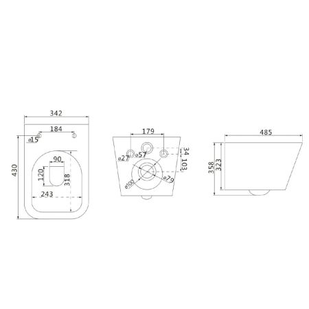 Унитаз Lemark FLOREX подвесной, чёрный матовый (9612002), артикул 9612002