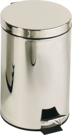 Sanibano, круглый контейнер для мусора, 5 литров, цвет хром, артикул AL72005/CR