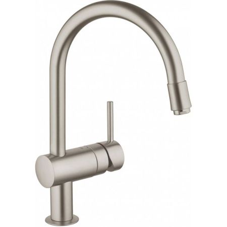 Смеситель для кухни GROHE Minta с выдвижным C-изливом, хром (32918DC0)