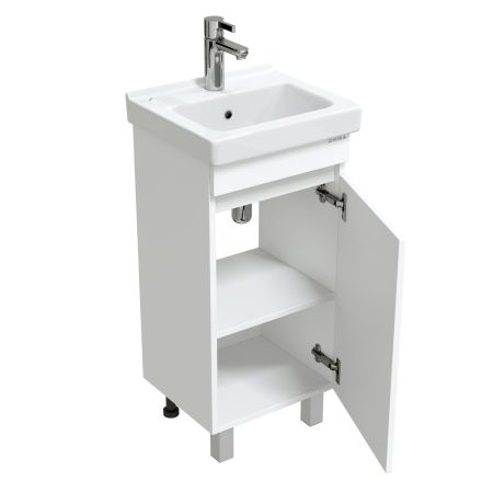 Тумба Onika Милтон Квадро 40 напольная, белая (ум.Визит 40), артикул 104009