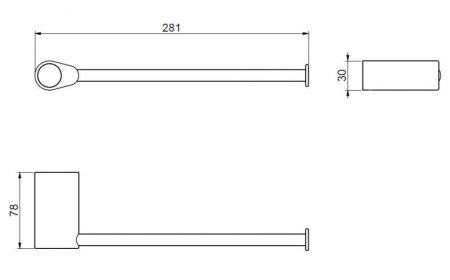 Полотенцедержатель ART&MAX VERONA PUSH AM-M-026-CR, артикул AM-M-026-CR