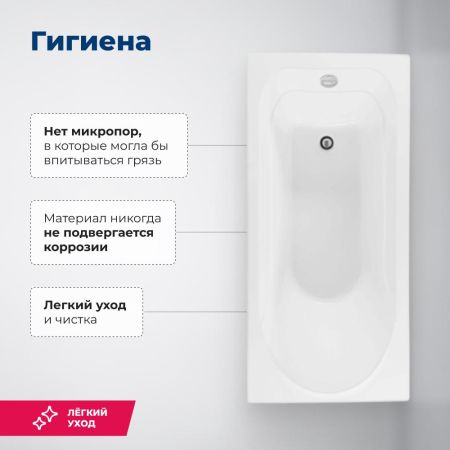 Акриловая ванна Aquanet West 160x70 (с каркасом), артикул 00205564