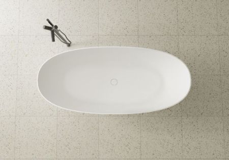 Zenon Lago, овальная ванна из искусственного камня Solid Surface, 170x75xh58 см, цвет белый матовый, артикул 4000.000.000.000.39670