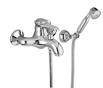 Emmevi Tiffany, однорычажный смеситель для ванны (излив 22,5 см), с набором для душа, цвет бронза